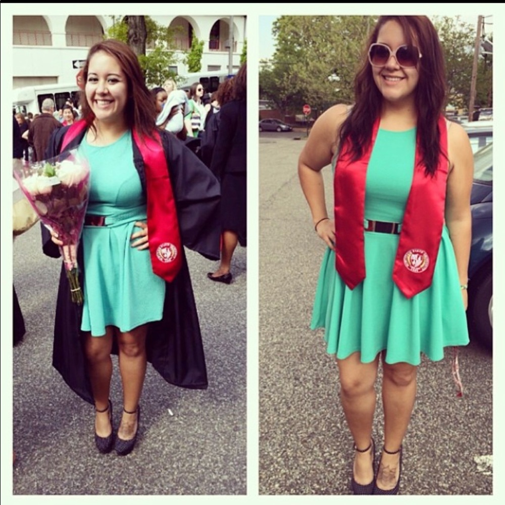 Green/aqua dress